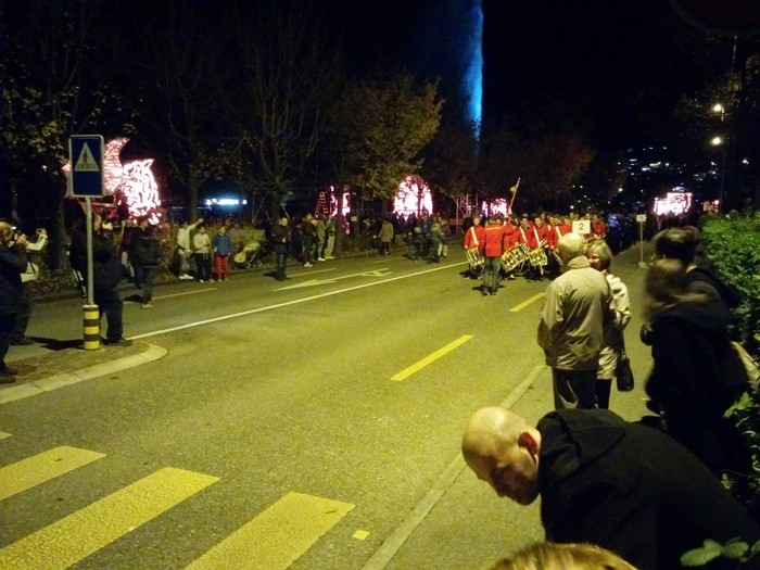 There were three or four marching bands in the parade