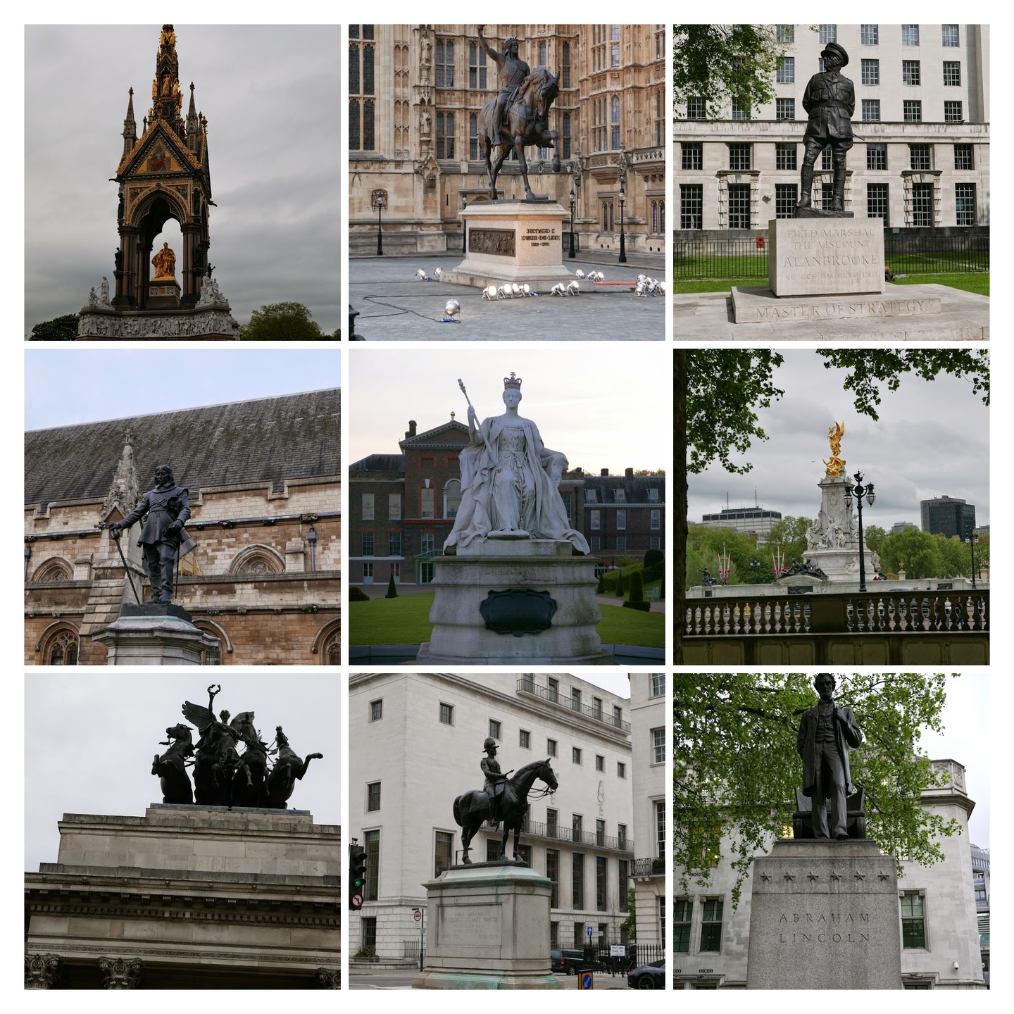 London statue collage