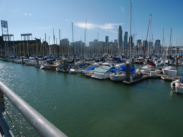 The marina.