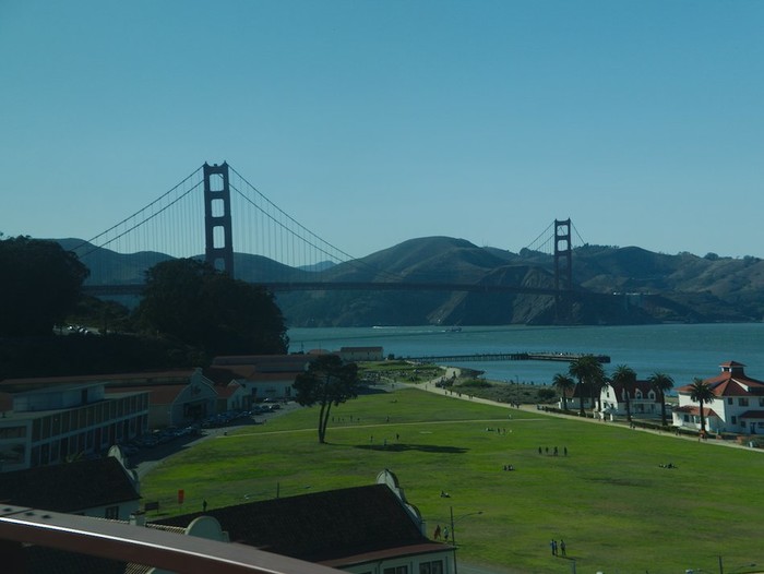 The Golden Gate bridge seen from San Francisco.