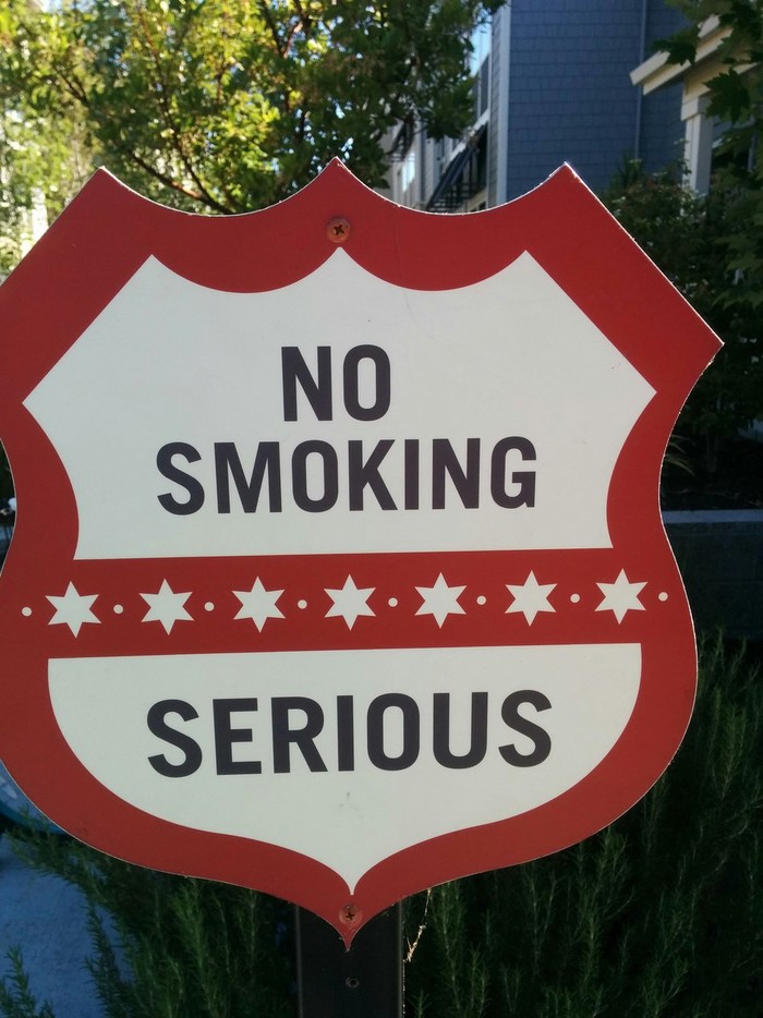 No smoking, serious!!!!!!!
