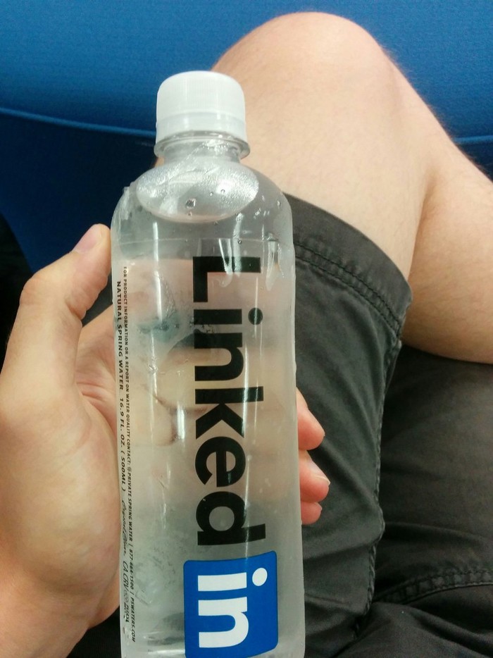 I felt so LinkedIn after drinking this water at their office.