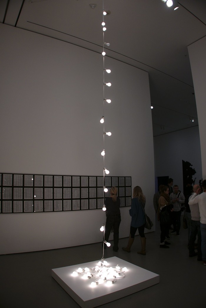 Light bulbs hanging from the ceiling