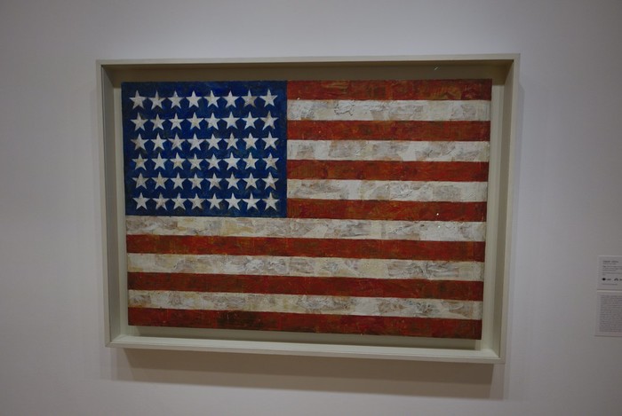 Flag made out of newspapers